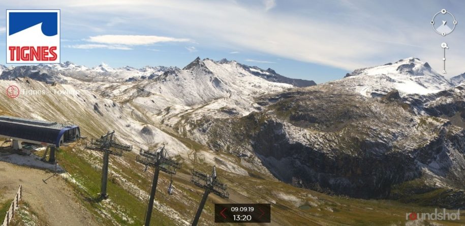 Tignes webcam 9th September 2019