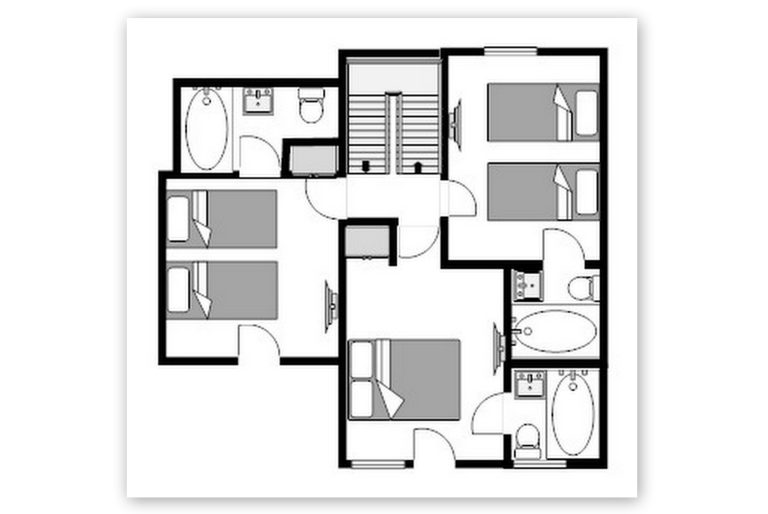 Chalet Neus floor plan level 1