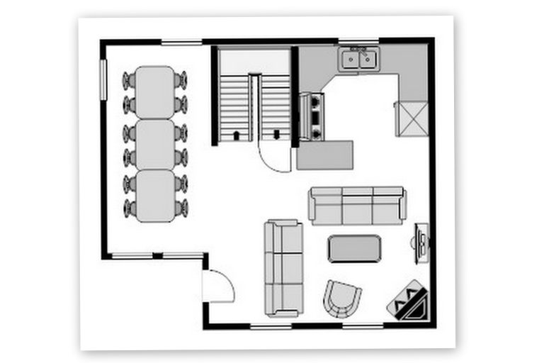 Chalet Neus floor plan level 2